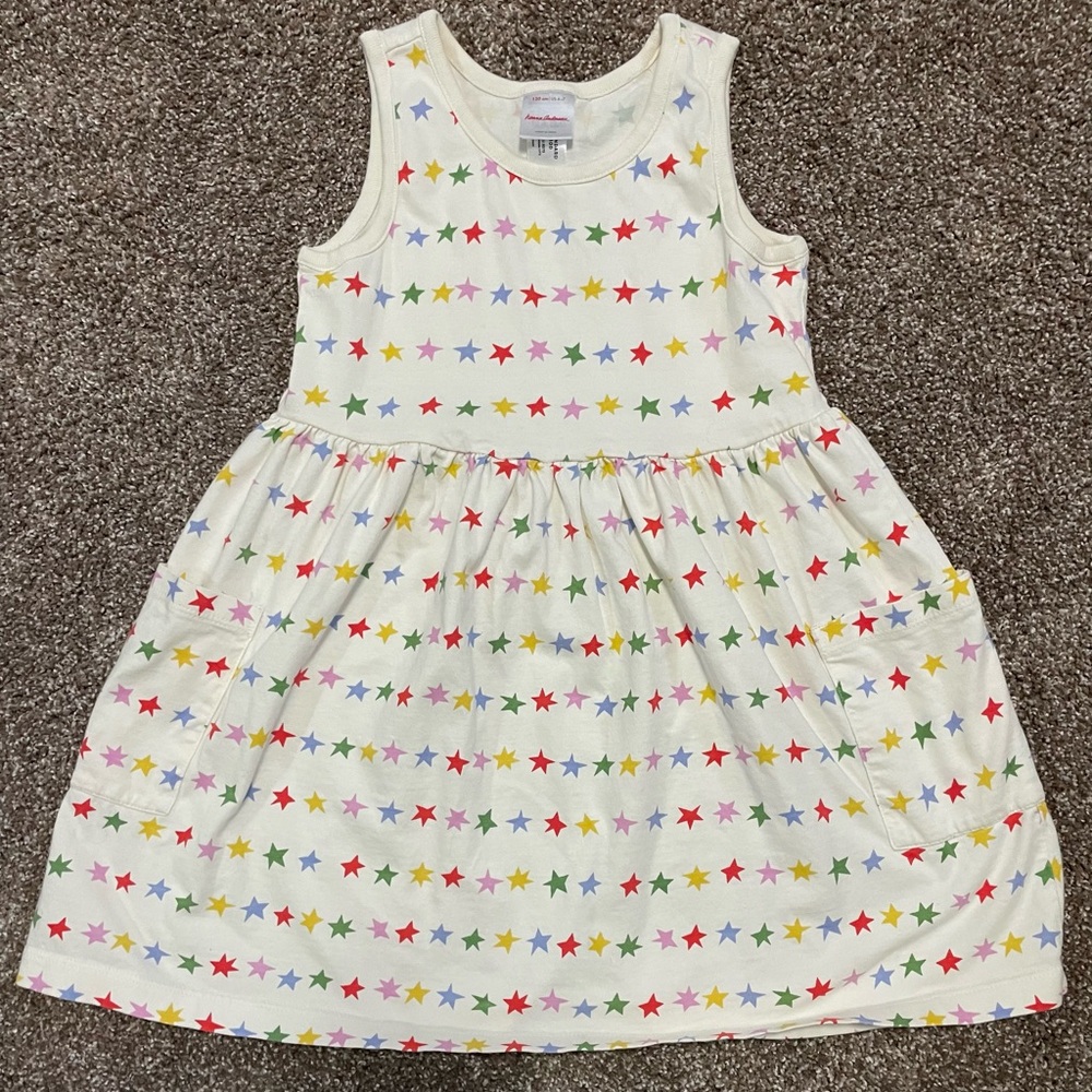 EUC Hanna Andersson Sleeveless Playground Dress w/ Pockets size 6-7 - Picture 3 of 8